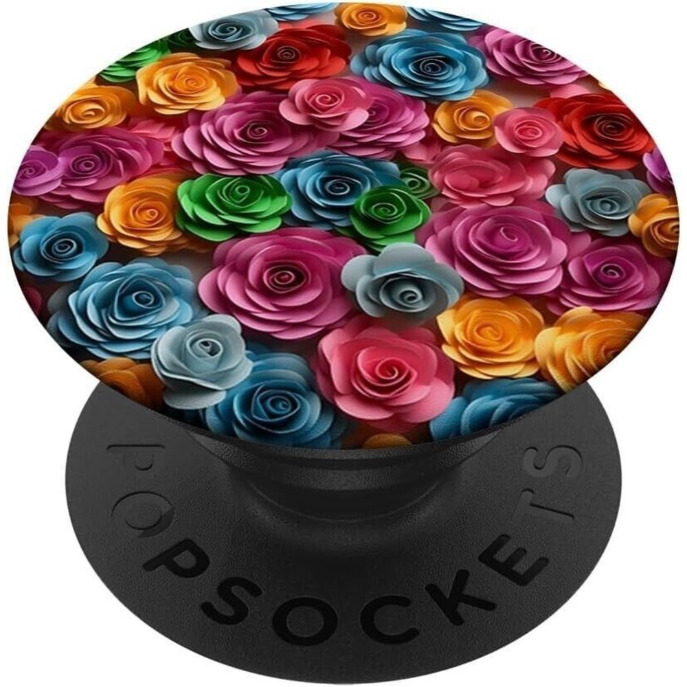 PopSockets Cute Rose Flowers Cell Phone for Phone Women Swappable Base PopGrip